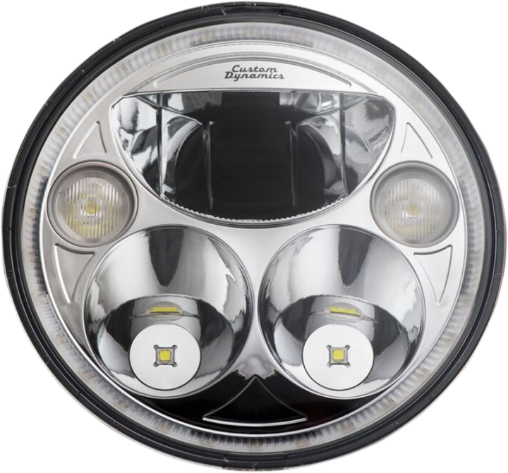 CUSTOM DYNAMICS 7" TruBEAM® Headlamp - Chrome - Chief CDTB-7-I-C