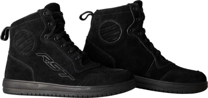 IN STOCK RST Womens Hitop Moto Sneaker Ce Black Suede Sz 5 556-3062036