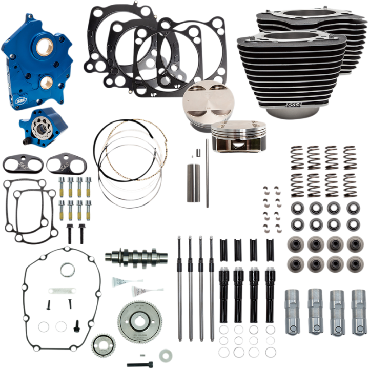 S&S CYCLE Power Package - Gear Drive - Oil Cooled - Highlighted Fins - M8 NOT RECOMMENDED F/TRIKES 310-1058A
