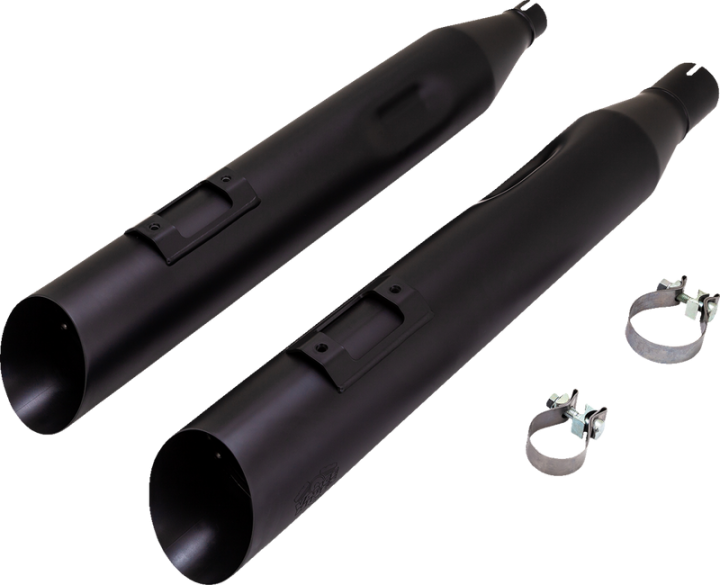 VANCE & HINES Blackslash 450 Slip-On Mufflers - Black Glide 2017-2024 46764