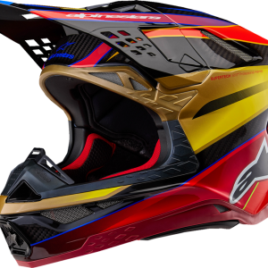 ALPINESTARS Supertech M10 Helmet - Era - MIPS® - Gloss Gold/Yellow/Rio Red - Large 8301223-5938-L