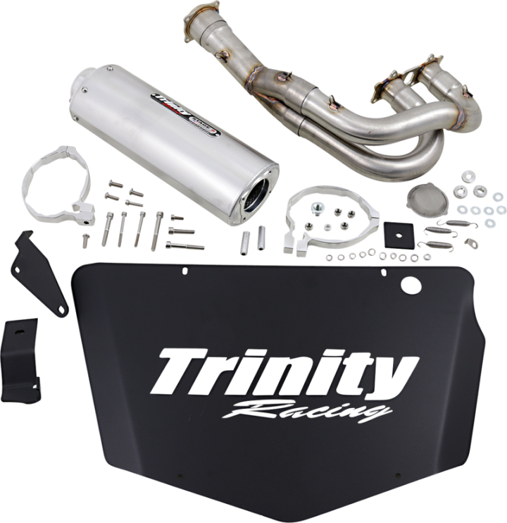 TRINITY RACING Single Stinger Exhaust - Brushed TR-4172F