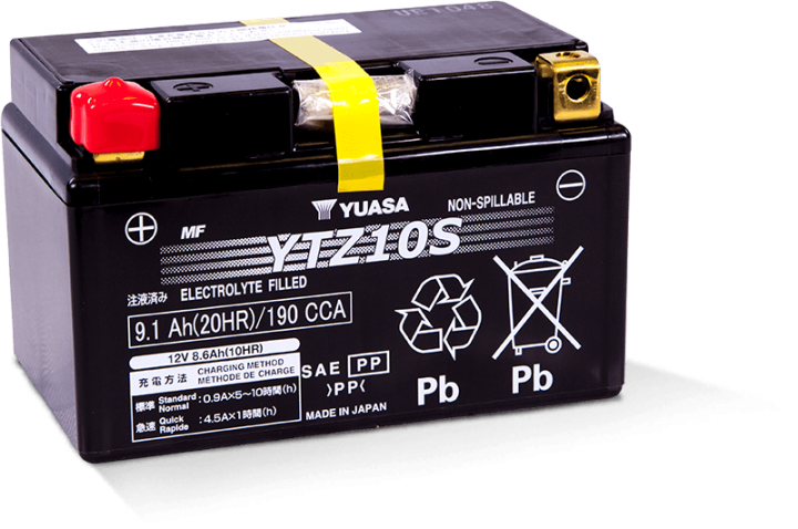 Yuasa YTZ10S Maintenance Free AGM 12 Volt Battery YUAM7210A