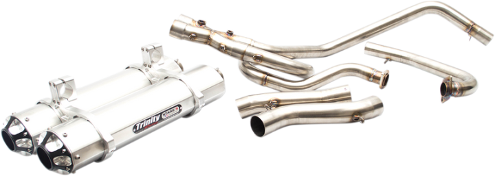 TRINITY RACING Dual Exhaust - Aluminum TR-4112D