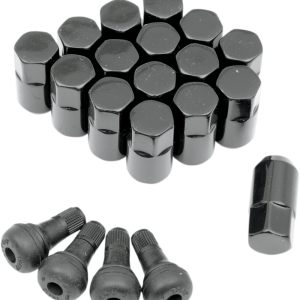 MOOSE UTILITY Lug Nut - 3/8"-24 - Black - 16 Pack SP300MO201B