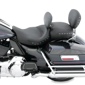 Mustang 08-21 Harley Electra Glide Std,Rd Glide,Rd King,Str Glide Touring Solo Seat Blk Pearls-Black