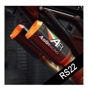 Austin Racing RS22 140mm UNDERSEAT BOX DELETE dB COMPLIANT & RACE EXHAUST SYSTEM 2023 - 2025 KTM DUKE 990/R AUR54