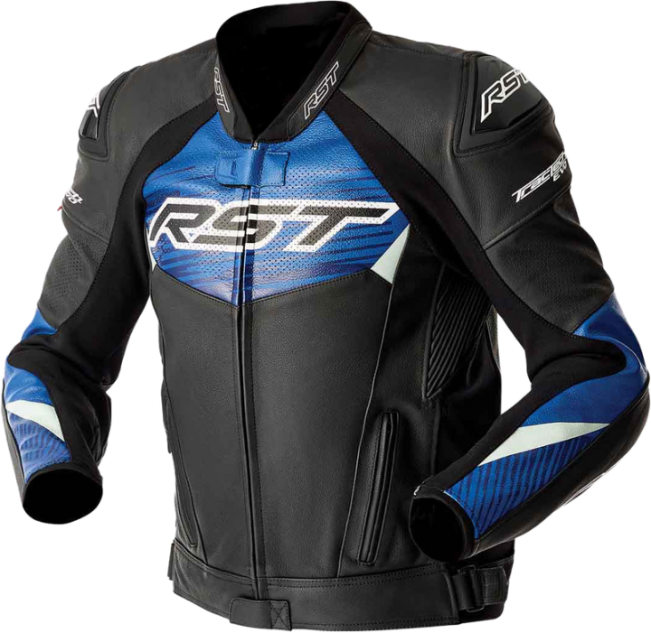RST Tractech Evo D3o Jacket Blk/Blue Leather Xl 556-3635346
