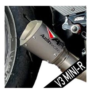 Austin Racing V3 mini-R DUKE 390 2024 SLIP-ON dB COMPLIANT & RACE EXHAUST SYSTEMS AUR84R