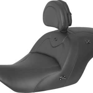 SADDLEMEN Seat - RoadSofa - with Backrest - Black w/ Black Stitching - Heated - GL1800 '14-'17 H23-20-187BRHCT