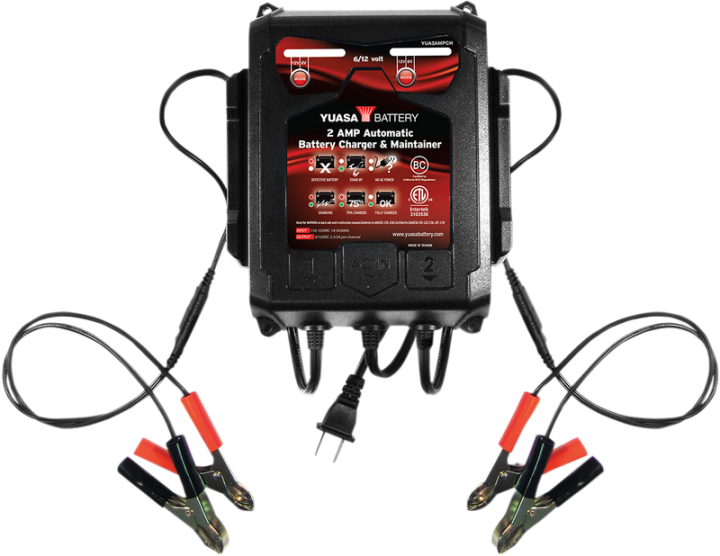 YUASA Battery Charger - 2 A - 6/12 V