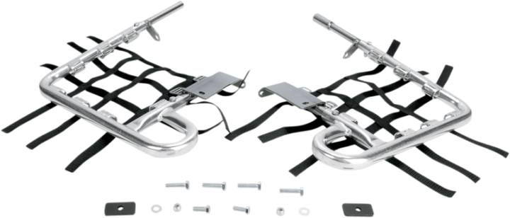 DG PERFORMANCE Nerf Bars - KFX 700 - Natural/Black 60-8370