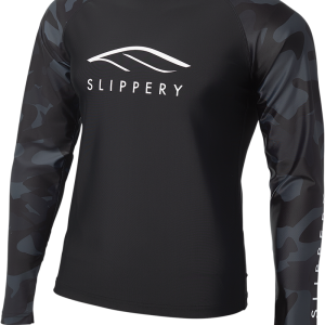 SLIPPERY Rashguard Long Sleeve Underwear - Black/Camo - Small 3250-0129