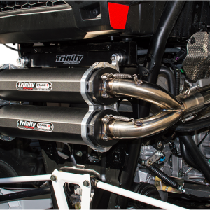TRINITY RACING Stage 5 Dual Exhaust - Black TR-4153D-BK