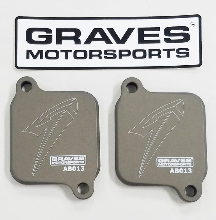 Graves Motorsports smog block off plates for GSXR1000 17-24 / 2001-2008 /GSX-R 750 /600 AB013