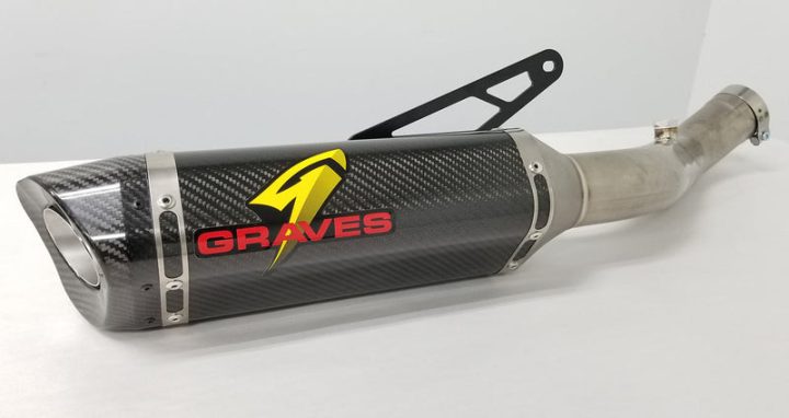 Graves motorsports cat eliminator carbon exhaust system RSV4 2017-2020 EXA-17RSV4-CETC