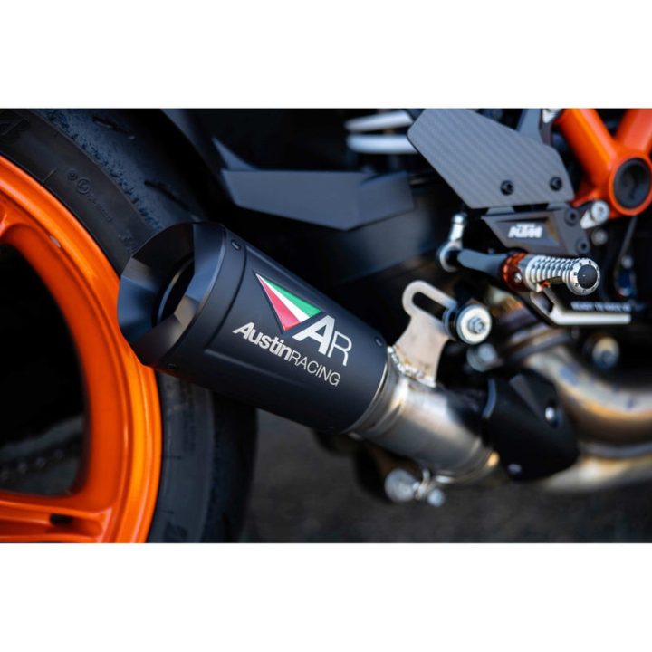 Austin Racing Black V3 2023 - 2025 KTM SUPERDUKE 1390 COMPLIANT & RACE SLIP-ON EXHAUSTS AR45
