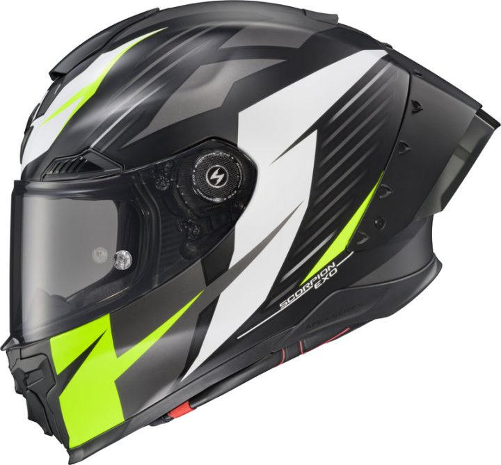 Apex Exo-Warp Full Face Helmet Dilithium Blk/Whit/Hi-Vis Md