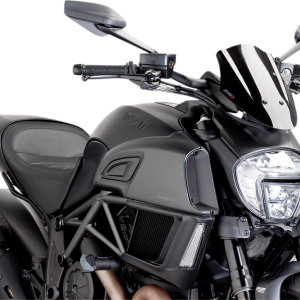 PUIG HI-TECH PARTS New Generation Windscreen - Black - Diavel 7592N
