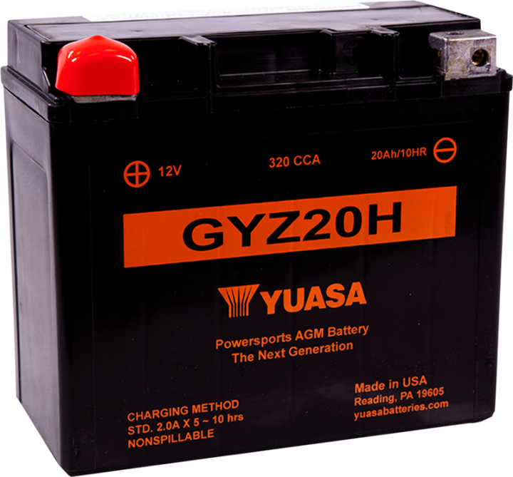 YUASA AGM Battery - GYZ20H YUAM72RGH