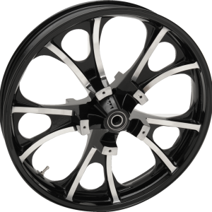 COASTAL MOTO Front Wheel - Largo 3D - Dual Disc/No ABS - Black Cut - 21"x3.50" - '08+ FL 3D-LGO213BC