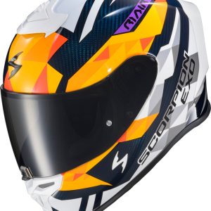 Exo-R1 Air Full Face Helmet Carbon Rastor Or/Wht/Blue 2x
