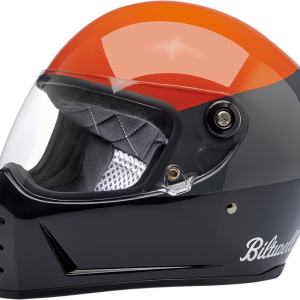 BILTWELL Lane Splitter Helmet - Gloss Podium Orange/Gray/Black - Small 1004-550-102