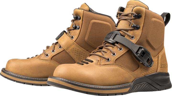 ICON SD6 Waterproof Boots – Brown – US 10 – 3403-1357