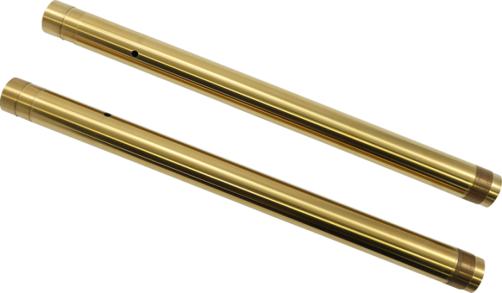 CUSTOM CYCLE ENGINEERING Inverted Fork Tubes - Gold - 43 mm - Stock 710072