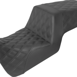 SADDLEMEN Step Up Seat - Full Lattice Stitch - Black 821-34-175