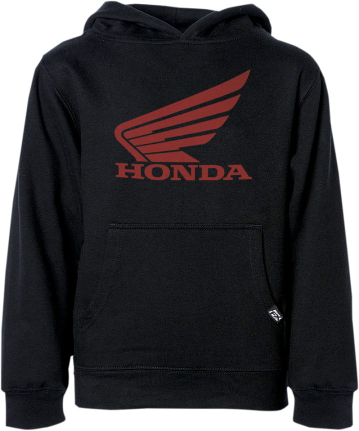 FACTORY EFFEX Youth Honda Wing Pullover Hoodie - Black - Medium 25-88342