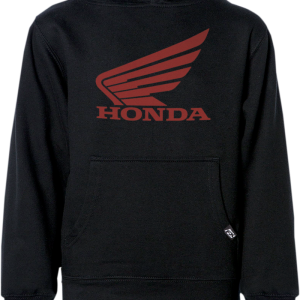 FACTORY EFFEX Youth Honda Wing Pullover Hoodie - Black - Small 25-88340