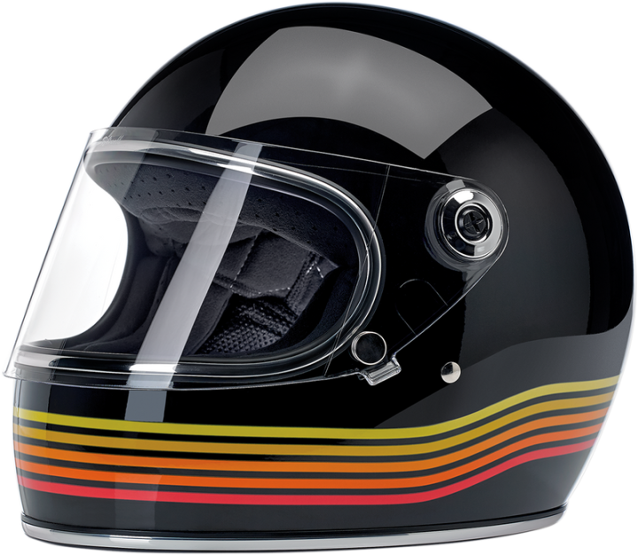 BILTWELL Gringo S Helmet - Gloss Black Spectrum - Medium 1003-536-103