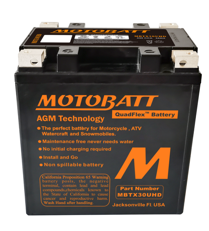 Motobatt Battery Mbtx30u(Hd) Sealed Factory Activated 491-1007