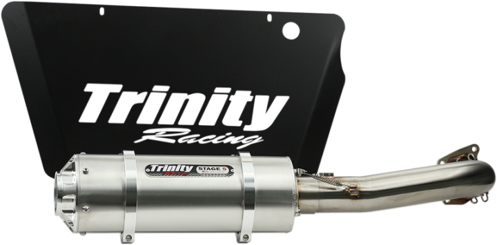 TRINITY RACING Single Stinger Exhaust - Brushed TR-4171F