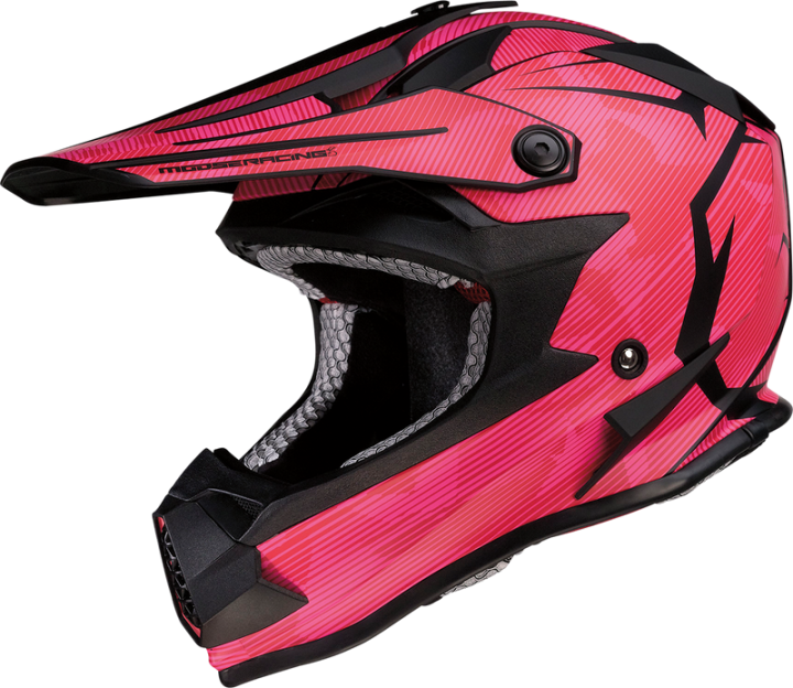 MOOSE RACING Youth F.I. Helmet - Agroid Camo - MIPS® - Pink/Red - Small 0111-1526