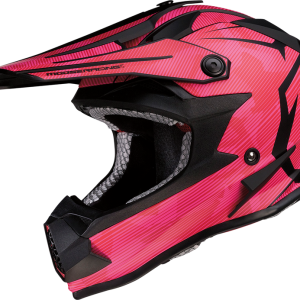 MOOSE RACING Youth F.I. Helmet - Agroid Camo - MIPS® - Pink/Red - Medium 0111-1527