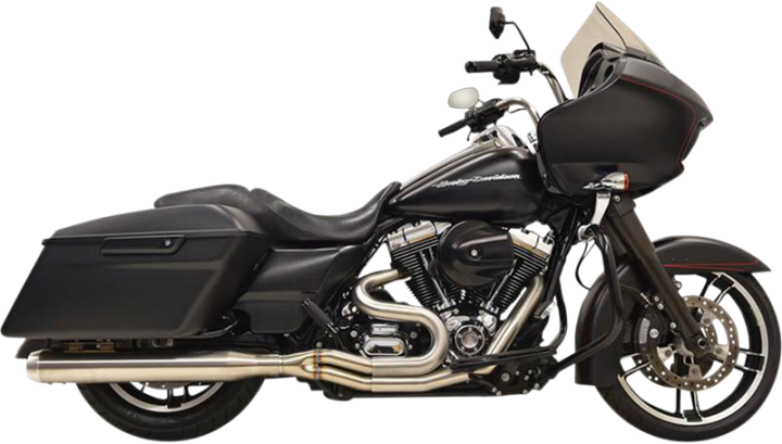 BASSANI XHAUST 2:1 Exhaust - Stainless Steel - Straight Can 1F18SS