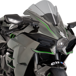 PUIG HI-TECH PARTS Race Windscreen - Smoke - Ninja H2/R 7631H
