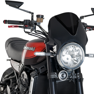 PUIG HI-TECH PARTS Windscreen - Black/Dark Smoke - Z900RS 024NF