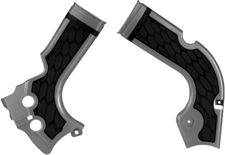 ACERBIS X-Grip Frame Guards - Silver/Black 2374241015