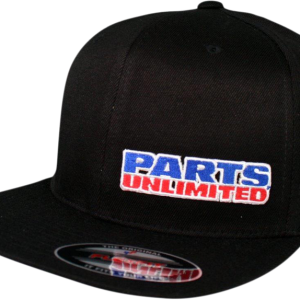 THROTTLE THREADS Parts Unlimited Flat Bill Hat - Black PSU24H12BKOR