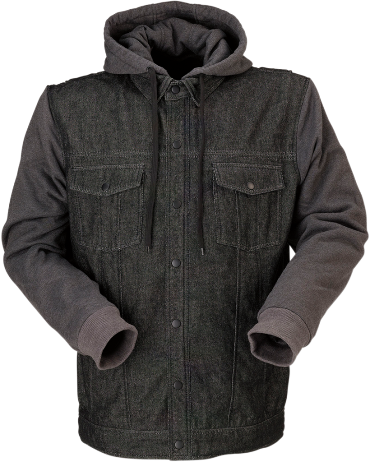 Z1R Denim Hoodie - Black/Gray - Small 2840-0104