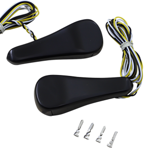ALLOY ART LED Front Turn Signals - Smooth - Black RGFS1-2