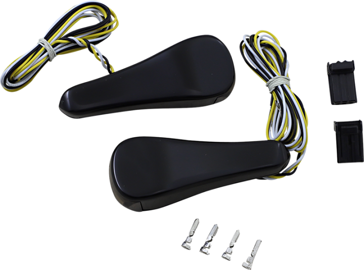 ALLOY ART LED Front Turn Signals - Smooth - Black RGFS1-2