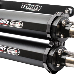 TRINITY RACING Stage 5 Slip-On Dual Muffler - Cerakote Black TR-4152S-C2