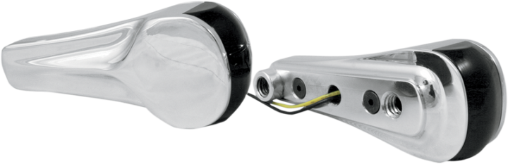 ALLOY ART LED Front Turn Signals - Finned - Chrome RGFS2-1
