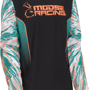 MOOSE RACING Youth Agroid Jersey - Teal/Orange/Black - Small 2912-2252