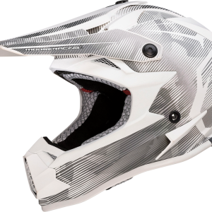 MOOSE RACING Youth F.I. Helmet - Agroid Camo - MIPS® - Gray/White - Medium 0111-1530