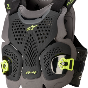 ALPINESTARS A-4 Max Chest Guard - Black/Anthracite/Yellow Fluo - XL/2XL 67015201155XL2X